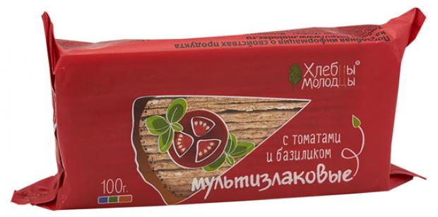 

Хлебцы мультизлаковые «Хлебцы-Молодцы» с томатом и базиликом, 100 г