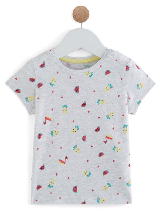 Футболка для девочки с коротким рукавом InExtenso GIR0089 серая 220₽