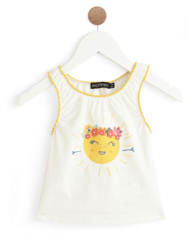 Футболка для девочки InExtenso GIR0116-ECRU 330₽