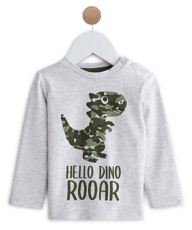 Футболка для мальчика с длинным рукавом InExtenso BOY0009 серая 200₽