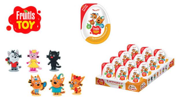 

Яйцо-сюрприз Fruitles TOY Три кота Мармелад с пазлом и игрушкой, 10 г