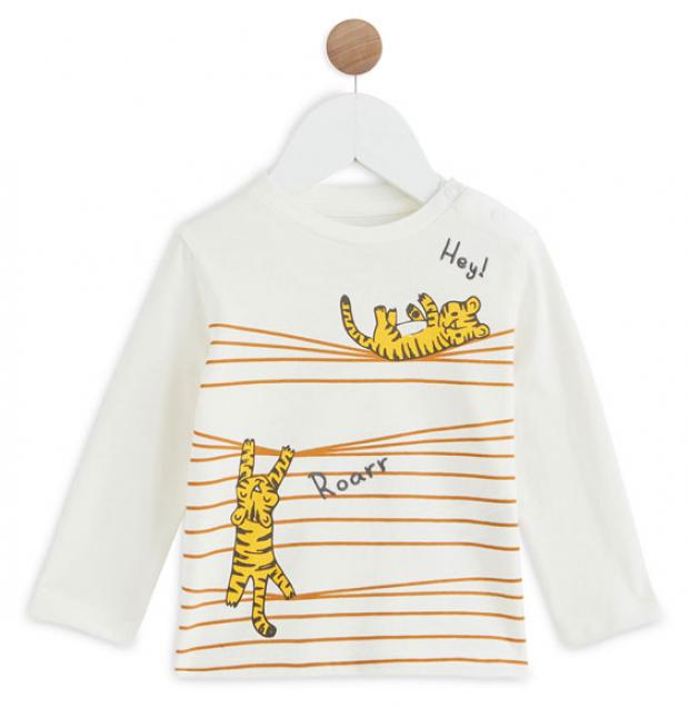 Футболка для мальчика с длинным рукавом InExtenso BOY0000 белая 300₽