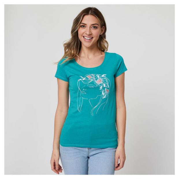

Футболка женская InExtenso WKN_TEE0030 TURQUOISE01