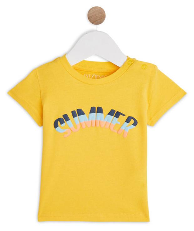 Футболка для мальчика с коротким рукавом InExtenso BOY0069 желтая 250₽