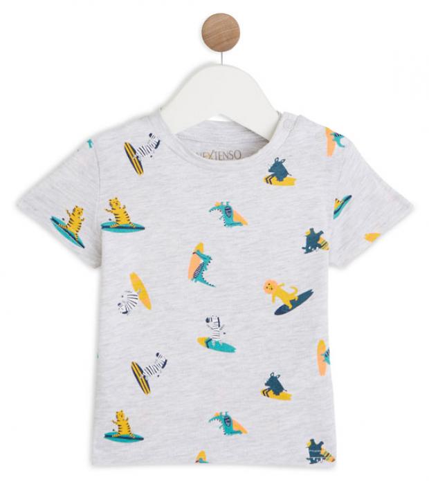 Футболка для мальчика с коротким рукавом InExtenso BOY0069 серая 250₽