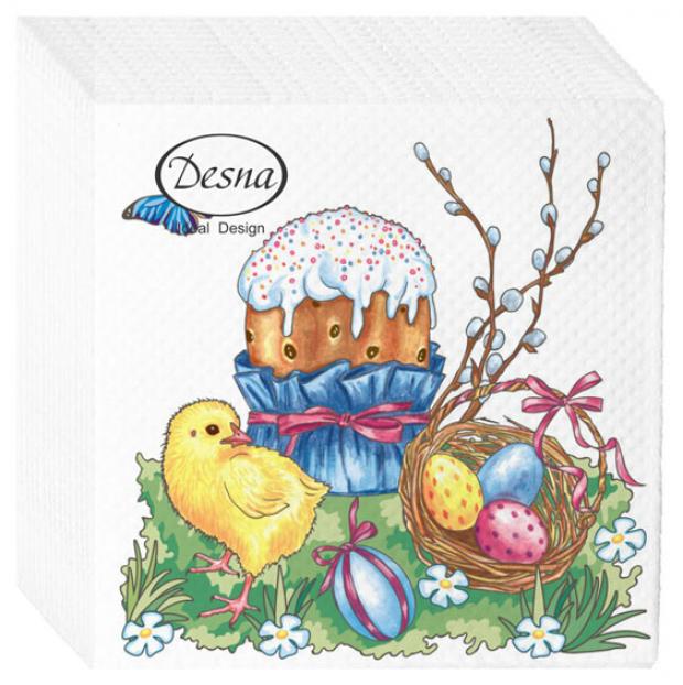 

Салфетки бумажные 1-слойные 25x25 см, 40 шт