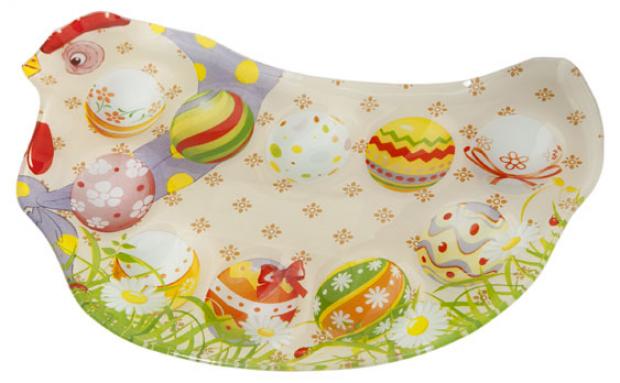 

Тарелка для яиц Kitchen World Курочка стекло, 10 ячеек