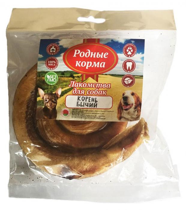 

Лакомство для собак «Родные корма» корень цельный бычий сушеный в дровяной печи, 1 шт