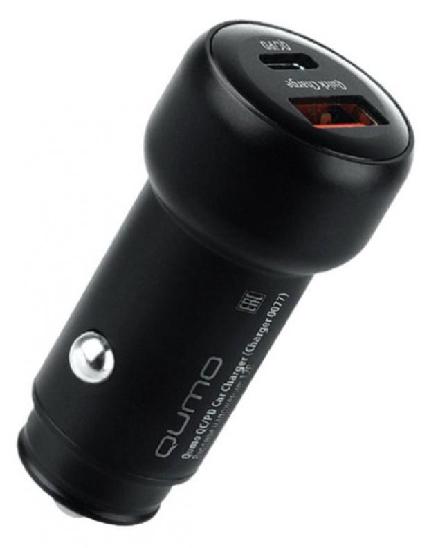 Автомобильное зарядное устройство Qumo All QCPD USB 24A Type C черный 690₽