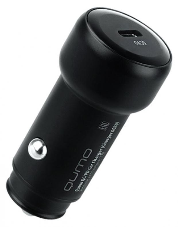 Автомобильное зарядное устройство Qumo PD Type C черный 690₽