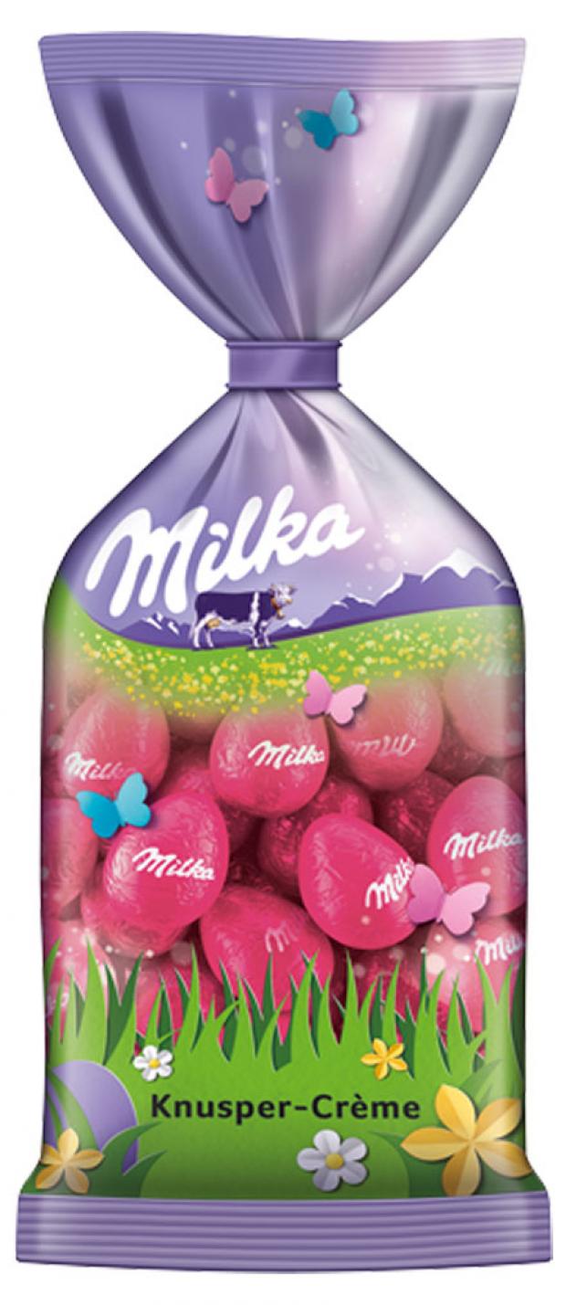 

Шоколад Milka молочный в форме яйца с начинкой с пшенично-рисовыми хлопьями, 100 г