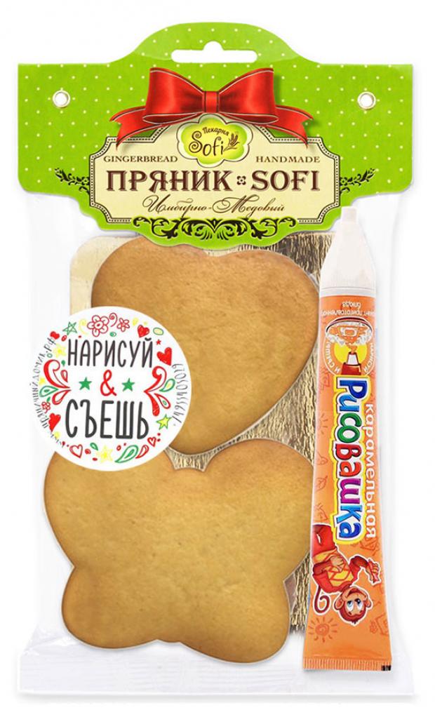 

Пряник Пекарня SOFI имбирный Набор Рисовашка два пряника белое тесто, 90 г