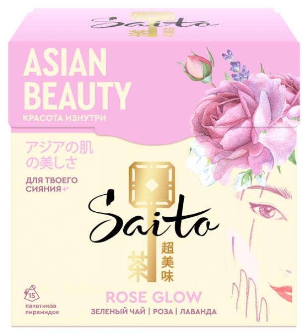 

Чай зелёный Saito Rose Glow с розой и лавандой в пакетиках, 15х1,5 г