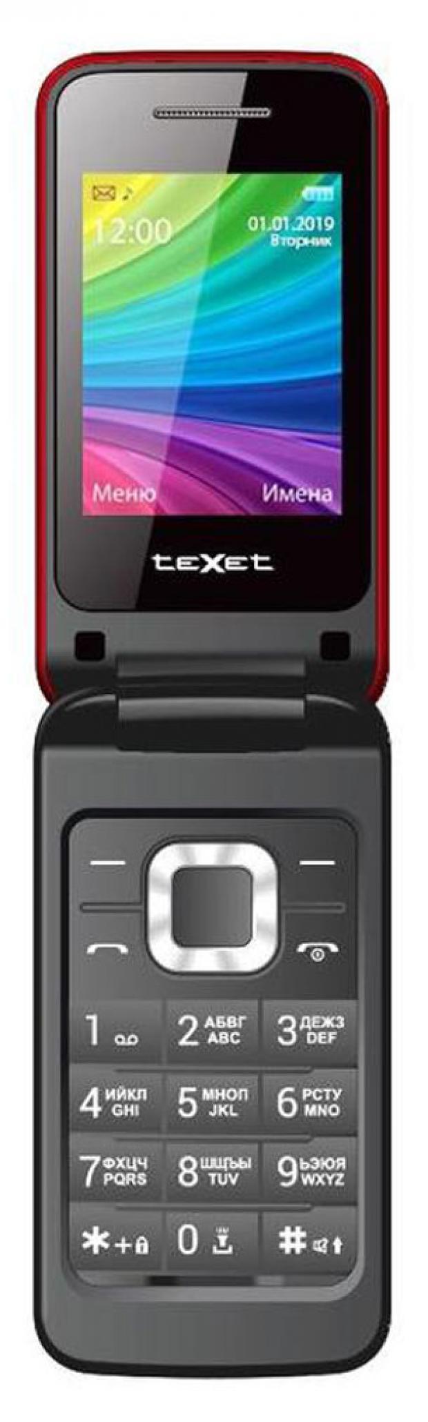 Мобильный телефон TeXet TM-204 гранатовый