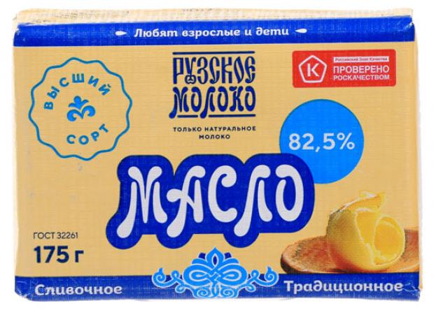 Масло сливочное Рузское молоко традиционное 825 175 г 240₽