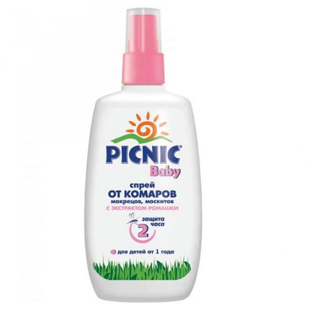 

Спрей от комаров детский Picnic Baby с экстрактом ромашки, 120 мл