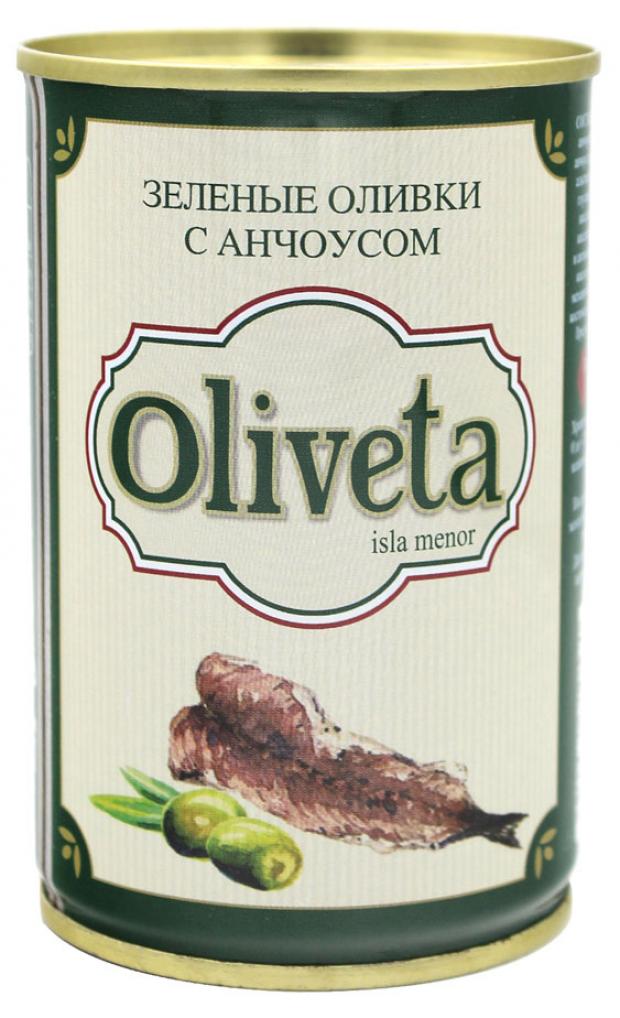 

Оливки Oliveta зеленые с анчоусом, 300 г