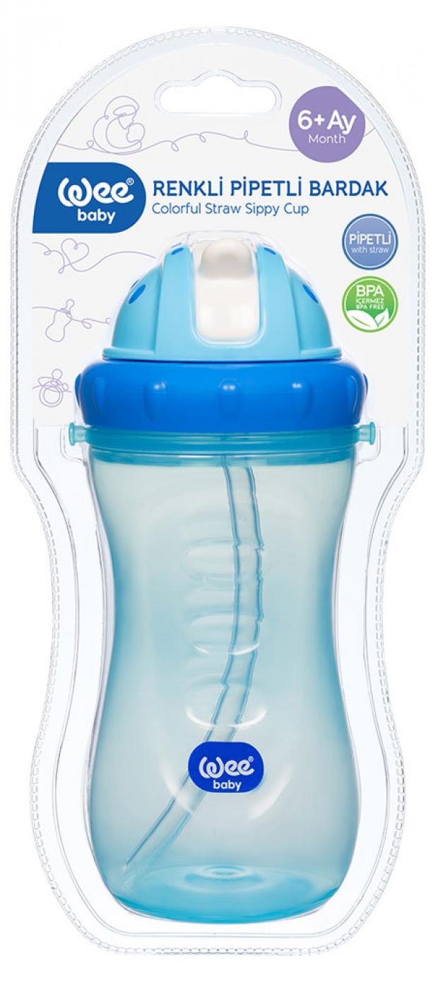 

Поильник WeeBaby с трубочкой и ремешком, 300 мл