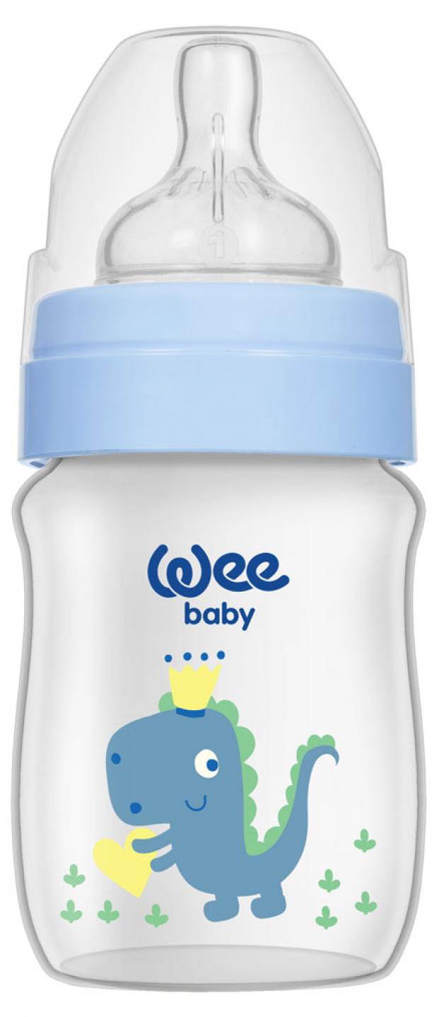 Бутылочка Wee Baby Classic Plus с широким горлышком для кормления с силиконовой соской размер 1 150 мл 339₽