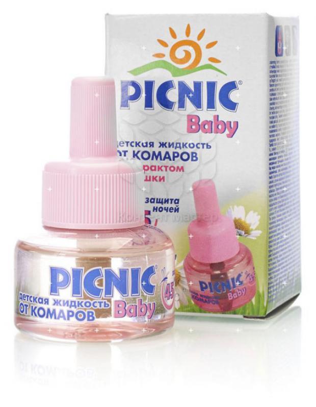 

Жидкость от комаров детская Picnic Baby 45 ночей, 30 мл