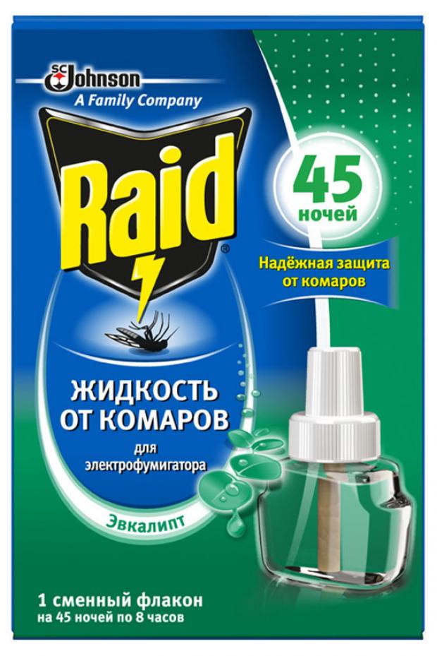 Жидкость для электрофумигатора от комаров Рейд Эвкалипт 45 ночей 33 мл 194₽