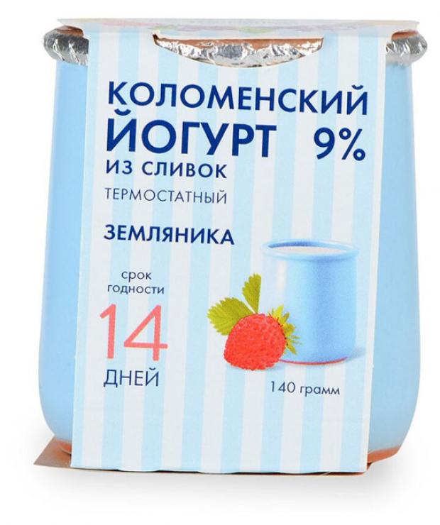 

Йогурт «Коломенское» молоко термостатный земляника 9%, 140 г