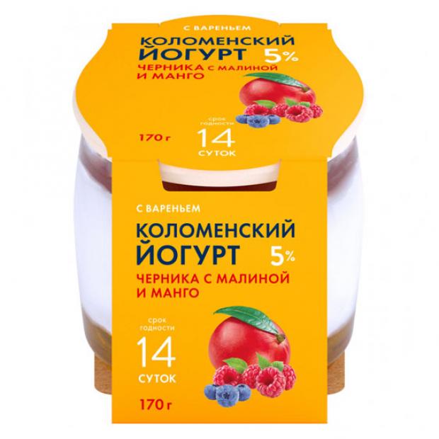 

Йогурт «Коломенское молоко» черника малина манго 5%, 170 г