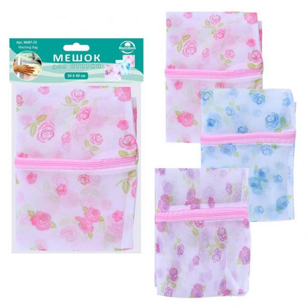 Мешок для стирки белья Мультидом с молнией 30х40 см 53₽