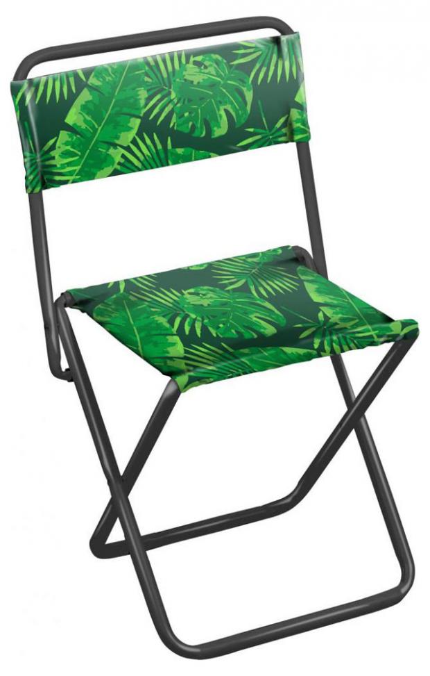 Стул складной Ника походный с тропическими листьями 385х365х645 см 714₽
