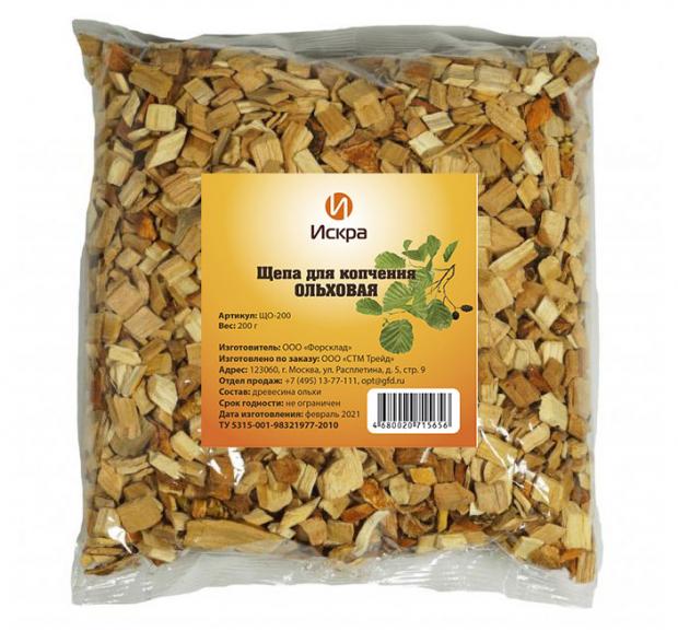 Щепа для копчения ИСКРА ольховая 200 г 28₽