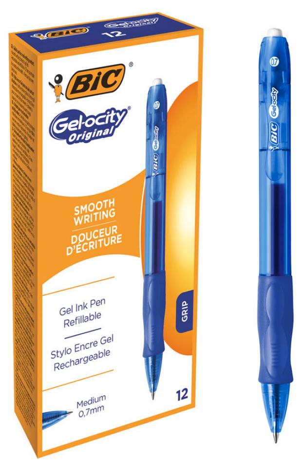 

Набор гелевых ручек BIC Gel-ocity Original 0,7 мм синие, 12 шт