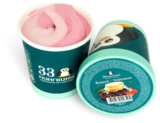 

Мороженое сливочное «33 пингвина» вишня-черешня, 330 г