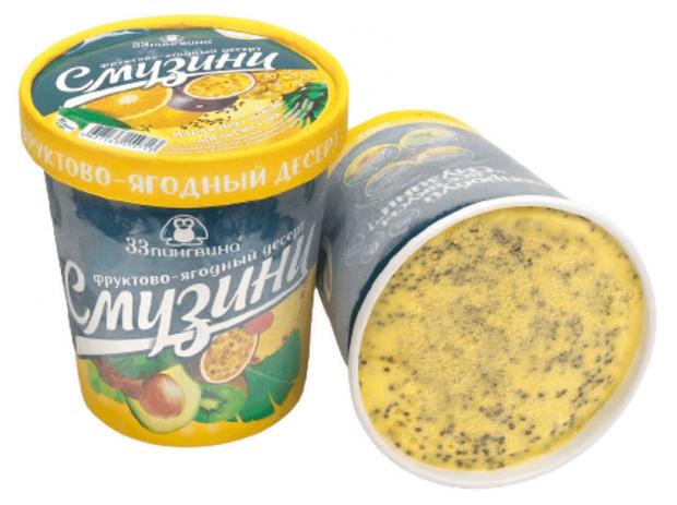 

Смузи «33 пингвина» Смузини маракуйя и ананас с чиа, 330 г