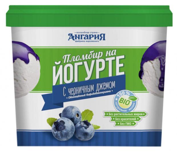 

Мороженое «Ангария» Пломбир на йогурте с черничным джемом, 500 г