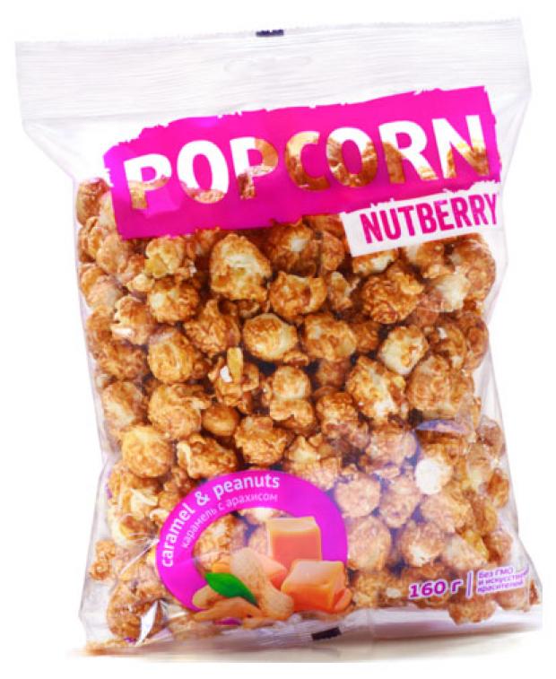 

Попкорн сладкий Nutberry Карамель с арахисом, 160 г
