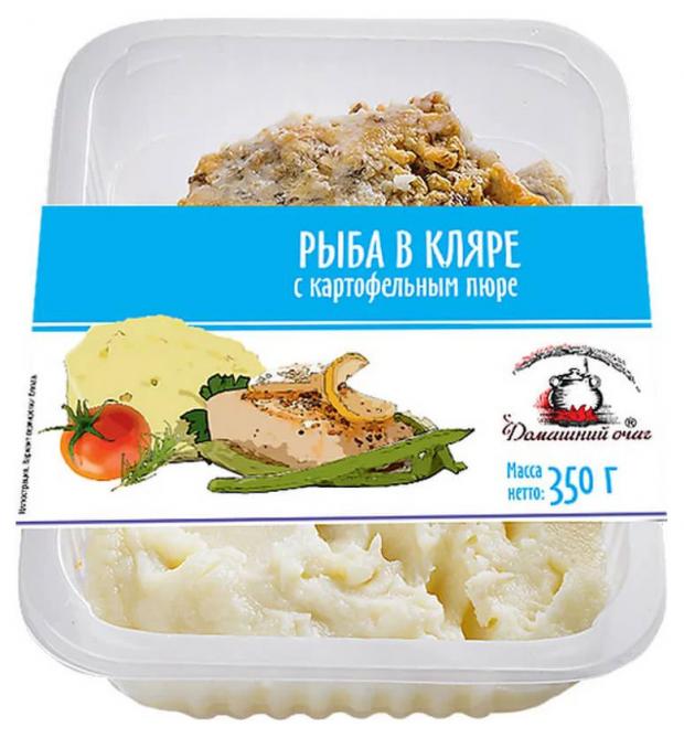 

Рыба Хек в кляре с картофельным пюре «Домашний очаг», 350 г