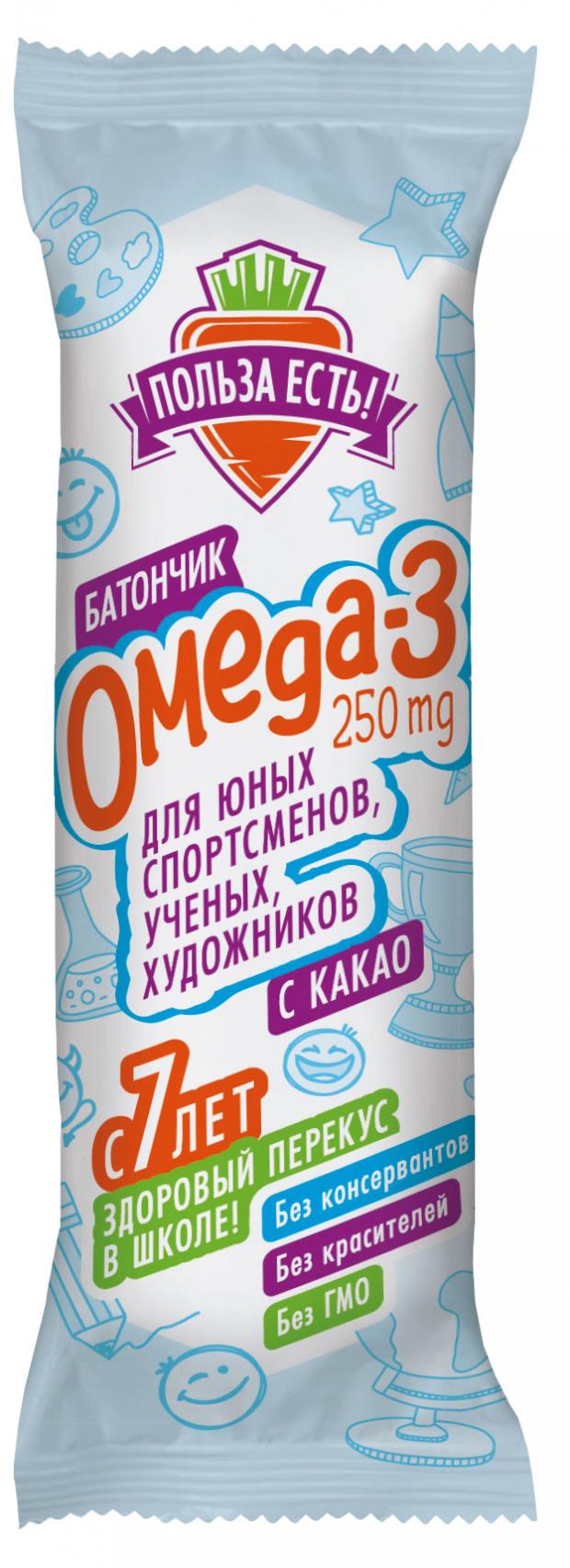 

Батончик «Польза есть» Омега 3 со вкусом какао и банана, 25 г