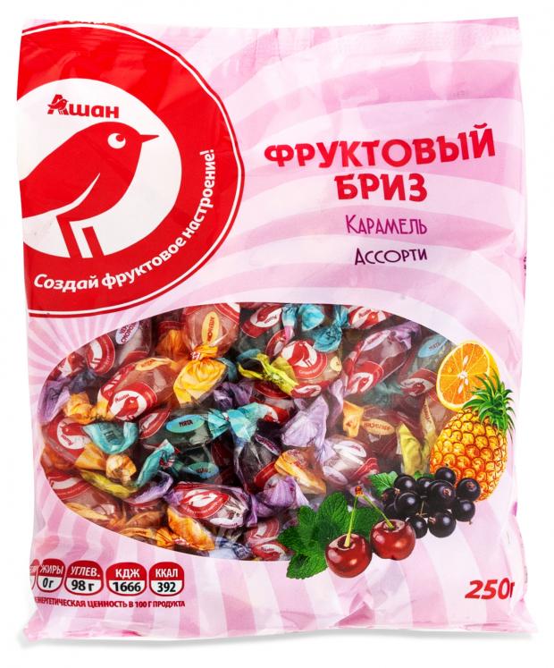 Карамель АШАН ассорти 250 г 56₽