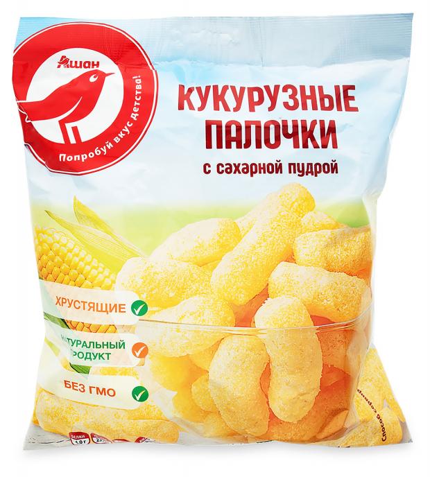 

Палочки кукурузные АШАН с сахарной пудрой, 85 г