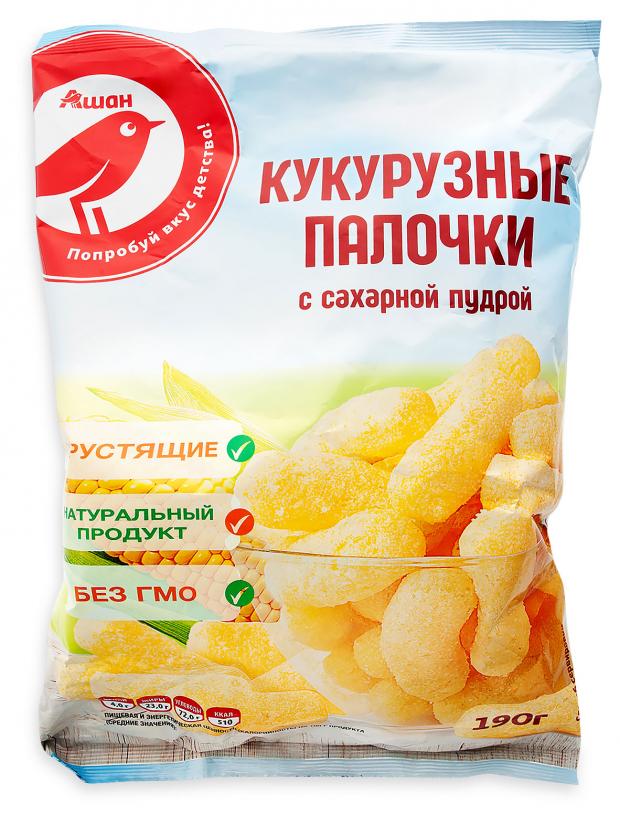 

Палочки кукурузные АШАН с сахарной пудрой, 190 г