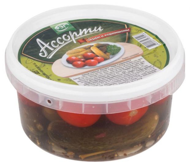 Ассорти овощное Черри и корнишоны ФЭГ 500 г 113₽