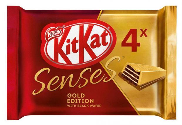 

Шоколад KitKat Senses Gold Edition Deluxe Белый с карамелью, 116 г