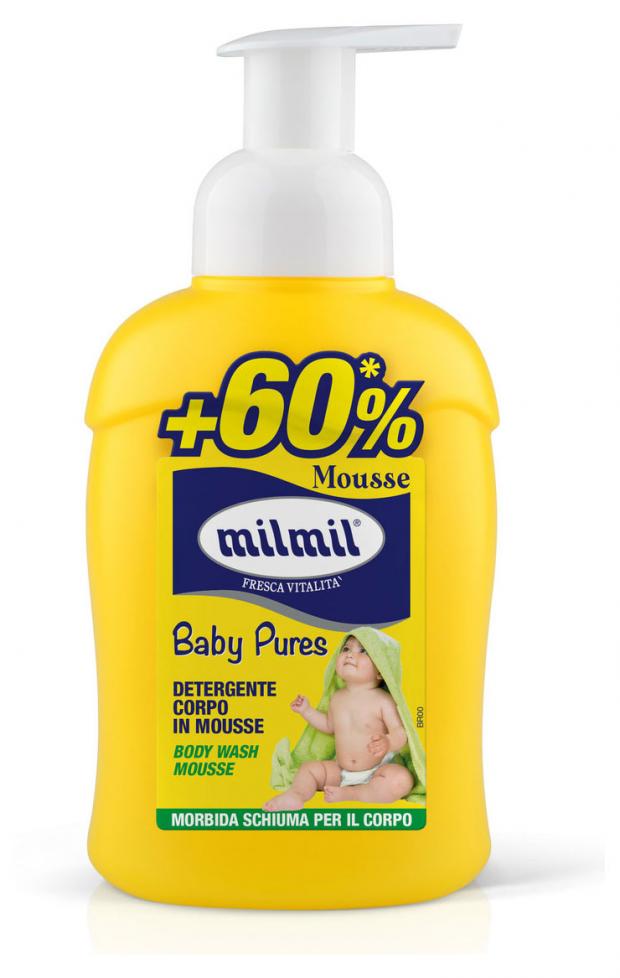 

Мусс-пена для купания детская MilMil Babe Pures для душа, 450 мл