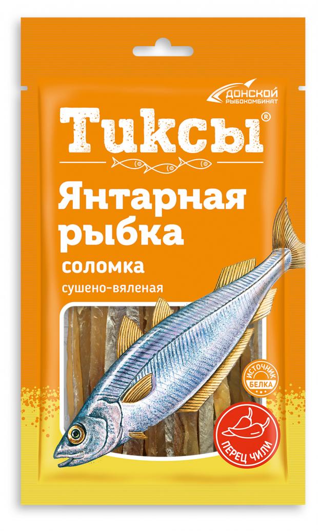 Рыбка янтарная «Тиксы» соломка с перцем, 70 г