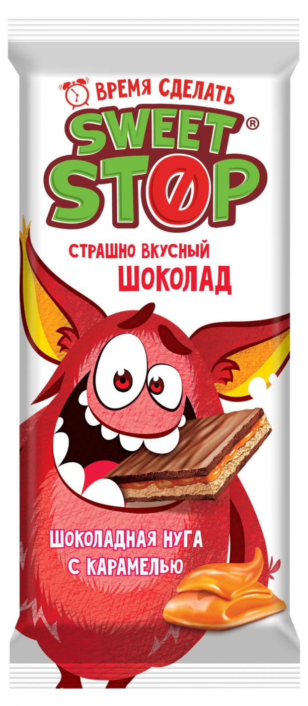 

Шоколад молочный Sweet Stop нуга и карамель, 90 г