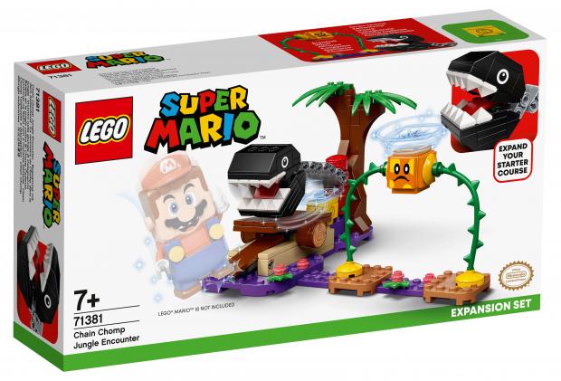 

Констурктор LEGO Super Mario 71381 Дополнительный набор «Кусалкин на цепи — встреча в джунглях»