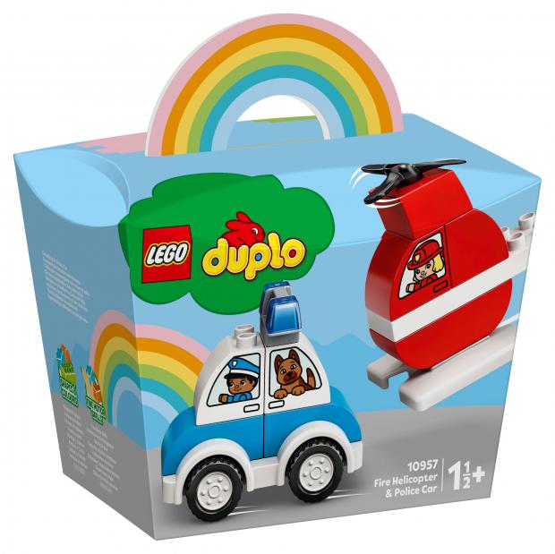 фото Констурктор lego duplo my first 10957 мой первый пожарный вертолет и полицейский автомобиль