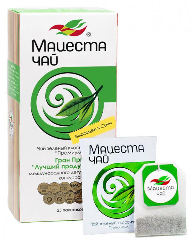

Чай зеленый «Мацеста» Премиум классический в пакетиках, 25х1,5 г