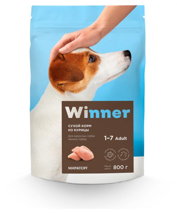 

Сухой корм для собак мелких пород Winner с курицей, 800 г