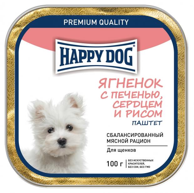 

Консервы для щенков Happy Dog ягненок печень и рис, 100 г